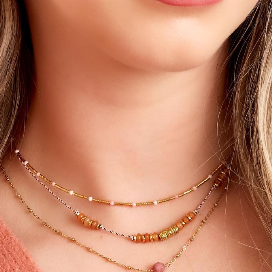 Stainless steel necklace with stone charm Picture4
